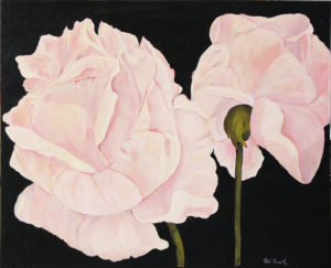 Rose Acrylic Painting Deep Canvas 24" x 30"