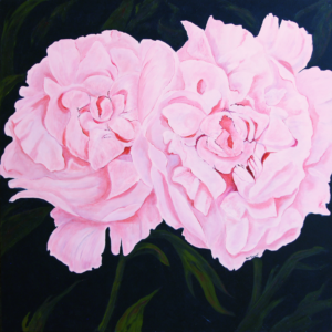 Dainty Maid Rose acrylic painting deep canvas