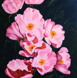 Freidrich Heyer Rose acrylic painting deep canvas